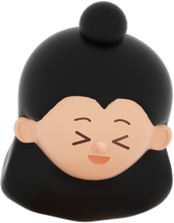 3D People Simple Young Girl Head